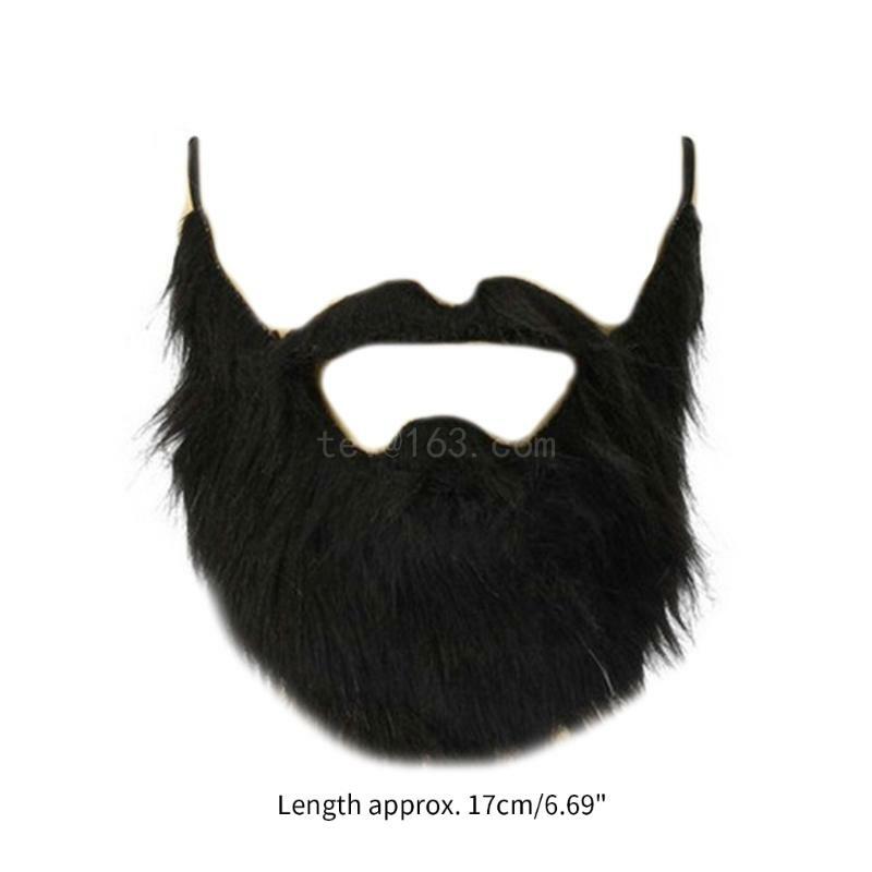 Fausse Barbe Noire pour Halloween, Accessoires de Déguisement pour Cheveux, Moustache Amusante, Fournitures de Cosplay