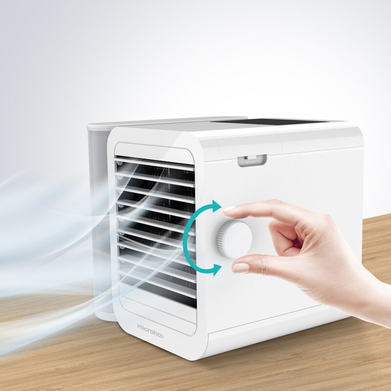 Ventilador de aire acondicionado personal, minienfriador de aire para el hogar, dormitorio, oficina, escritorio portátil, ventilador de refrigeración por agua