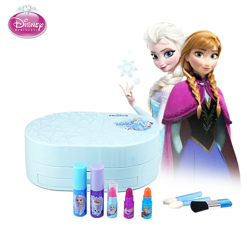 Disney Princess frozen 2 Original real Makeup Toy Set Girl Gift Playhouse Fashion Toys