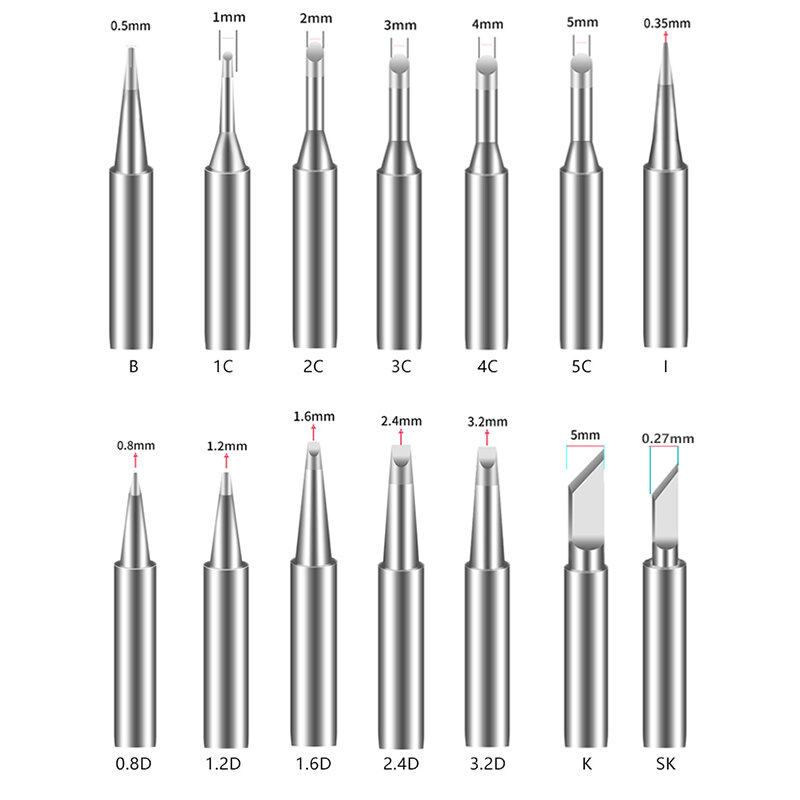 Bakon Bk 600M Tip Voor Soldeerbout Nozzles Hele Serie Kop Type K/Sk/B/I/1c/2c/3c/4c/5c/0,8d/1,2d/1,6d/2,4d