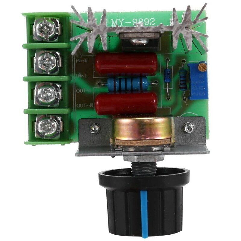 4 Pcs Speed Controller For AC Motor AC 220V 2000W Thyristor Motor Speed Control Adjustable Power Controller