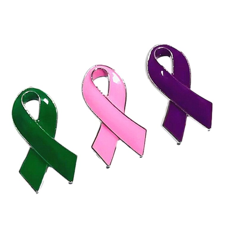 มะเร็งเต้านมการรับรู้Lapel Pinsสีชมพูความหวังริบบิ้นเข็มกลัดPinsสำหรับหญิงสาว