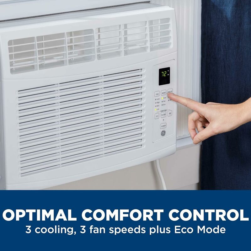 Новый электронный Оконный Кондиционер 6000 BTU, эффективное охлаждение для небольших участков, таких как спальни и гостевые комнаты | США | Лидер продаж