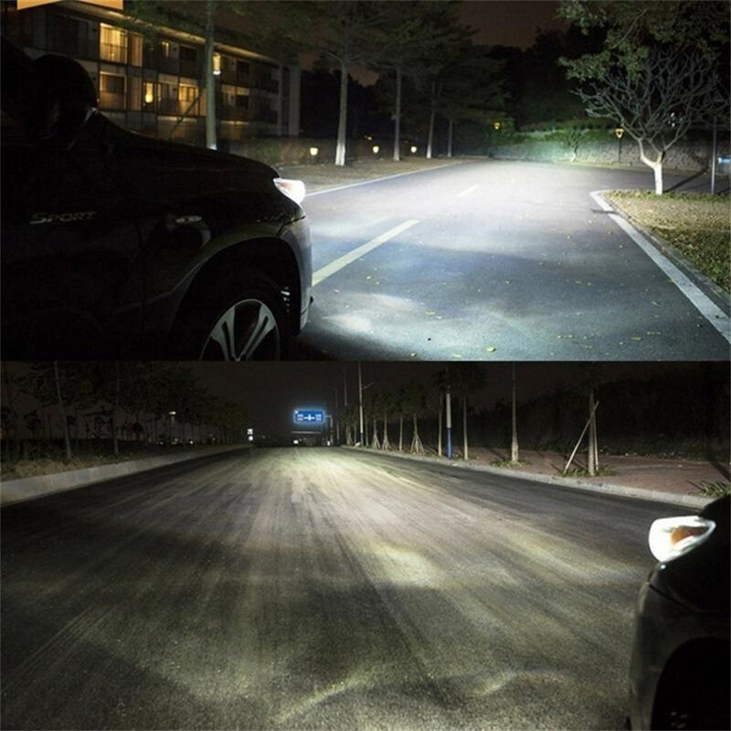 مصابيح أمامية للسيارة أمامية ومصابيح ليد ، مجموعة مصابيح الضباب ، ذكية ، 100 واط ، بيضاء فائقة ، 1 لومن ، K ، ألومنيوم ، تيار مستمر 12 فولت-28 فولت