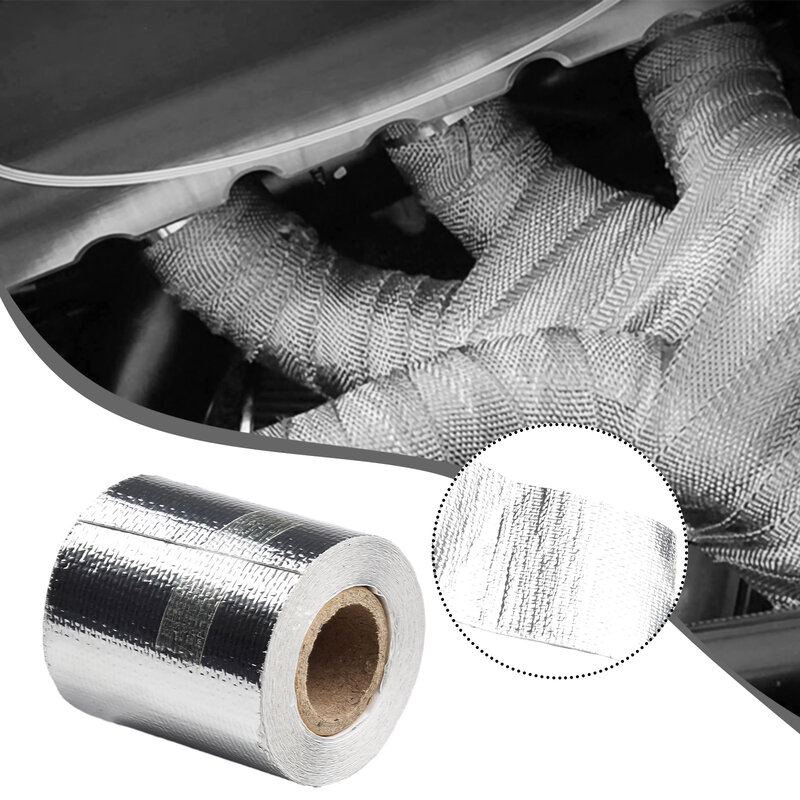5M*5cm Exhaust Pipe Insulation Tape 6 Zip Ties High Quality Heat Wrap 100% Brand New Accessories Durable