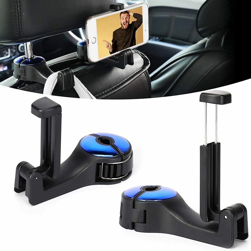 1pc Car Headrest Hook & Phone Holder Seat Back Hanger for Rear Seat Cradle Clips for Dropshipping