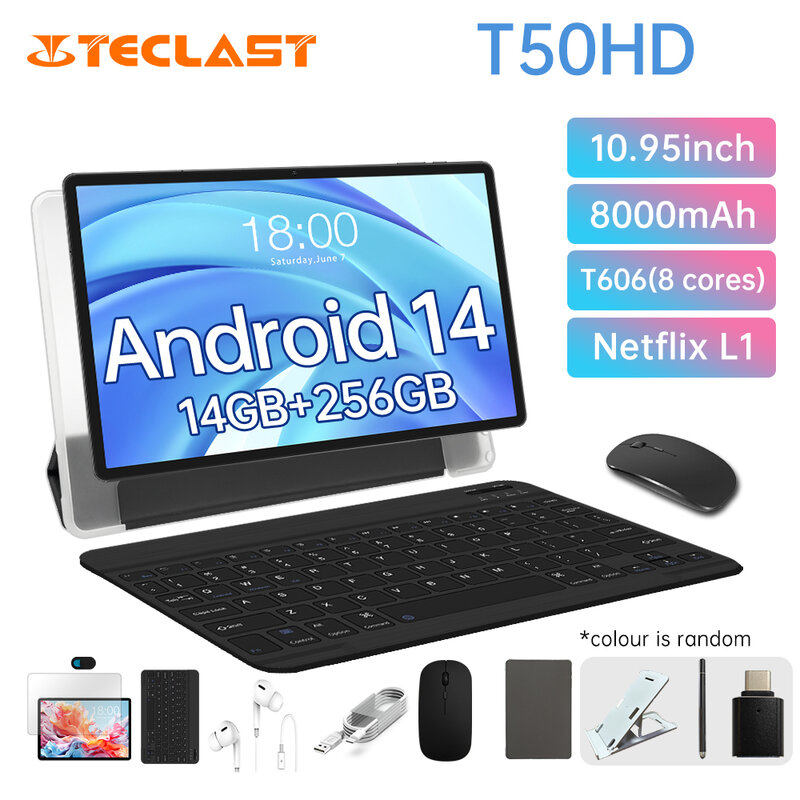 Teclast M50 Pro 2023 Tablet Android 13 8GB RAM 256GB ROM UNISOC T616 10.1 pollici 1920*1200 4G Dual SIM LTE 6000mAh Type-C