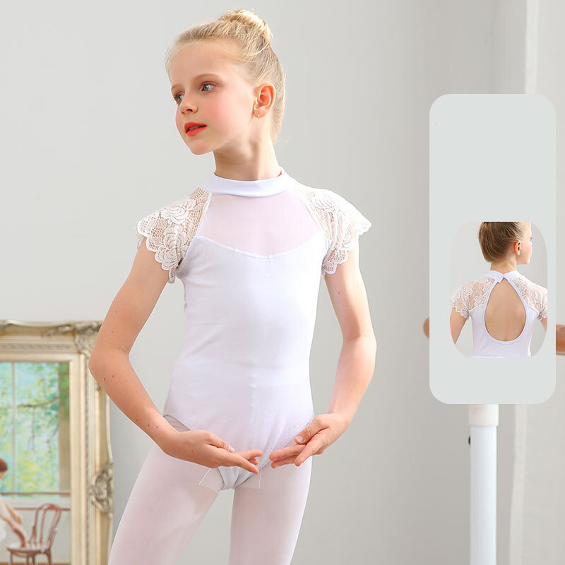 Dziecko dzieci dziewczynki trykot baletowy topy strój baletowy dziecko dziecko dziecko koronka Dancewear gimnastyka tancerka odzież