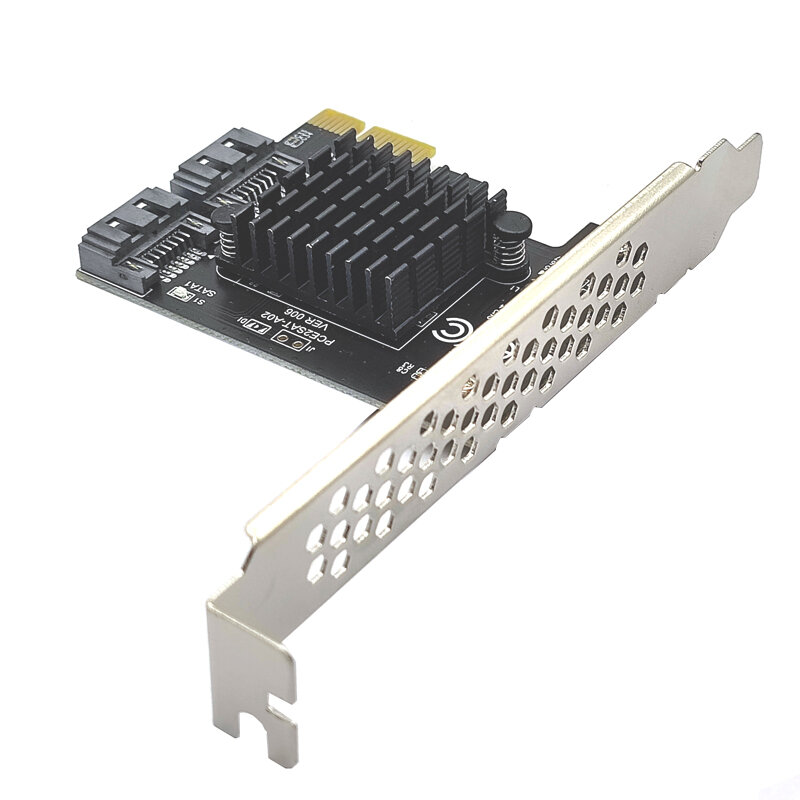 PCI-E SATA 1X 4X 8X 16X การ์ด PCI-E PCI Express ไปยัง SATA 3.0 2-Port SATA III 6Gbps อะแดปเตอร์ขยายบอร์ด ASMedia 1061ชิป