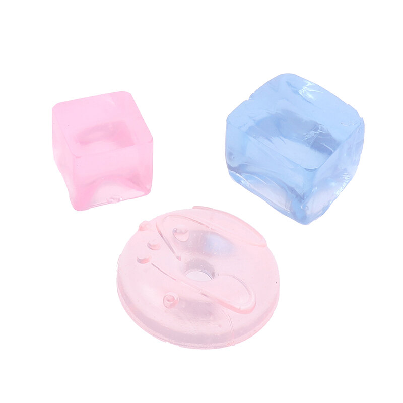 Bloco de gelo transparente Stress Ball Toy, Squeeze Toy, Mini Lento Rising Brinquedos, Kawaii Cubo Transparente, Stress Relief