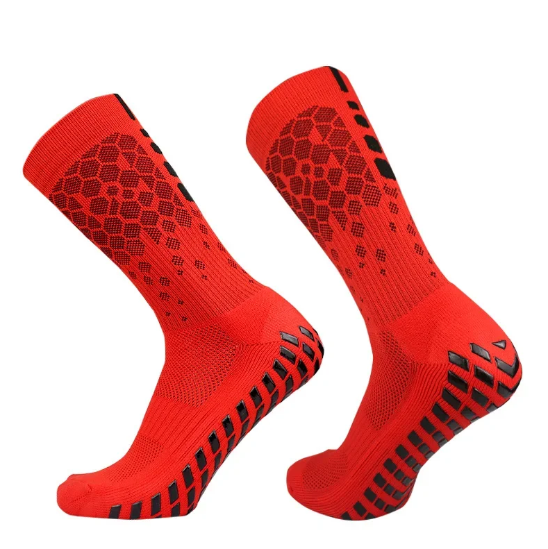 Chaussettes de football professionnelles pour hommes et femmes, chaussettes respirantes, en silicone, non ald, pour le sport