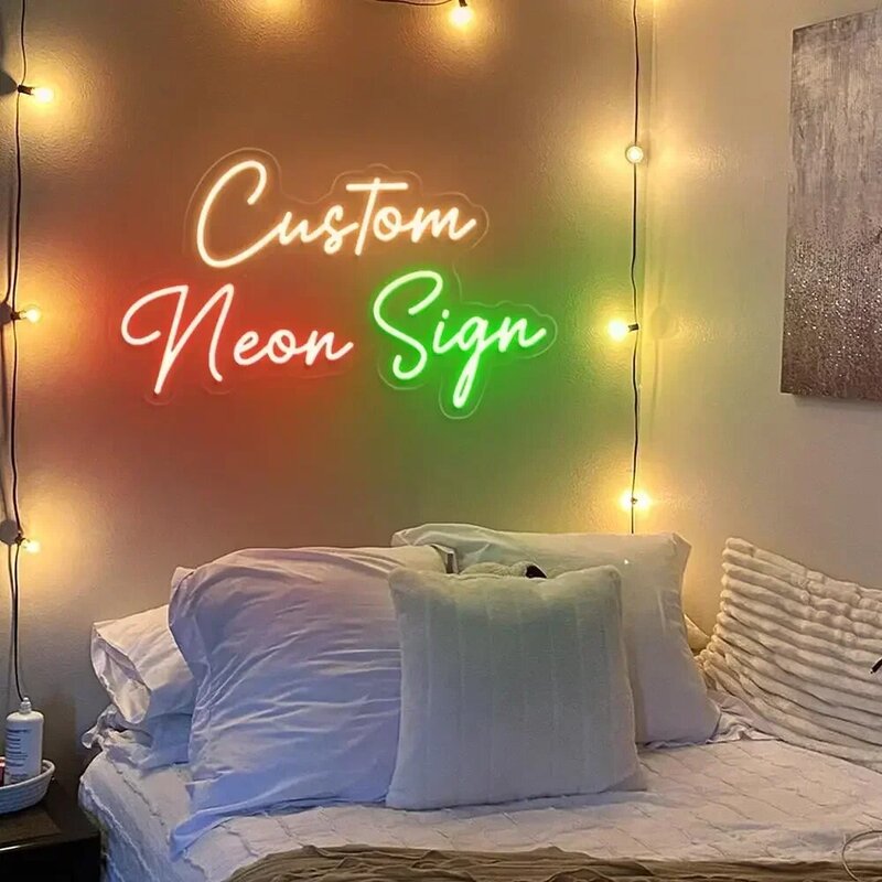 Custom Neon Sign Engrave Coffee Pizza Christmas Halloween Neon Light Wedding Party Game Room Decoration Birthday Gifts Decor