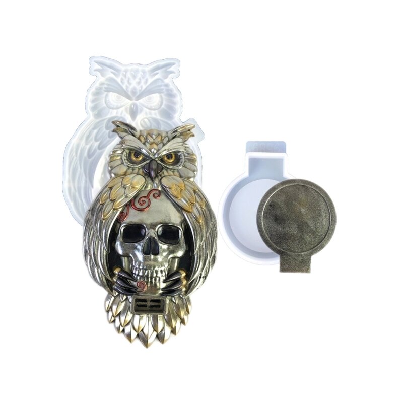 2023 New Versatile Owl and Skull Holder Moulds Candlestick Molds Silicone DIY Hand-Making Mould Suitable for Candle