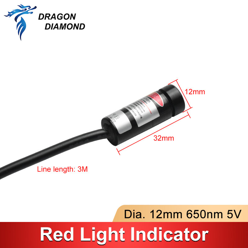 Dotted Red Locator 650nm Infrared Adjustable Laser Module Locator 5-10mW Fiber Machine Part for Fiber Marking or Cutting Machine