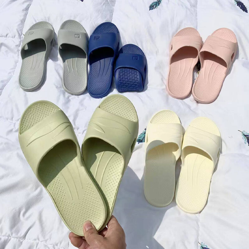 Sandal lipat portabel pria wanita, Kasut datar perjalanan Hotel rumah mandi tamu dapat digunakan di musim panas