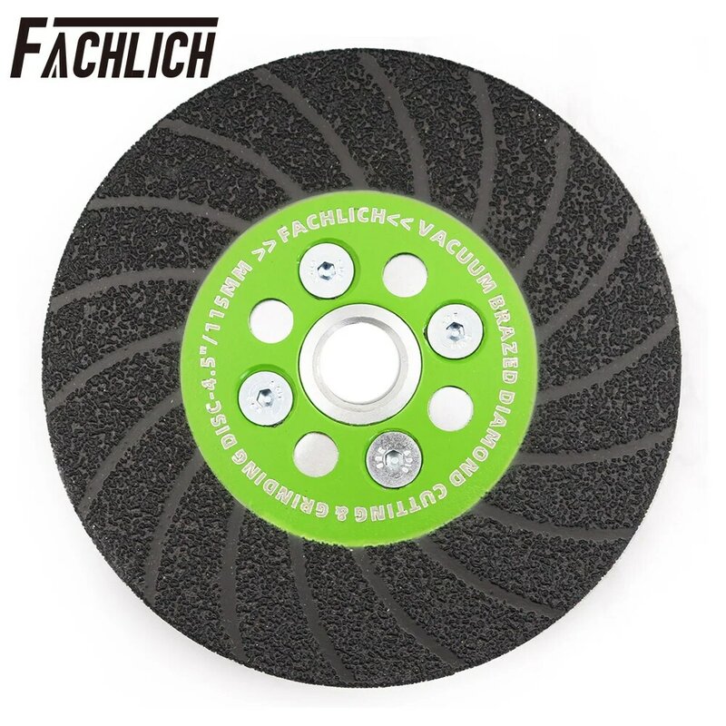 FACHLICH 1pc Dia115mm M14 Diamond Cutting Grinding Saw Blade Tile Marble Concrete Granite Double Sided Vacuum Brazed Turbo Disc