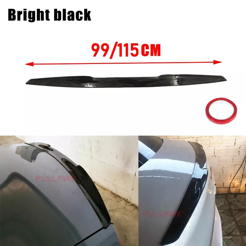 New Universal Car Spoiler Car Free Perforated Top Center Wing Trunk Spoiler Top Wing Trunk Decoration Fixed Wind Wing tuning