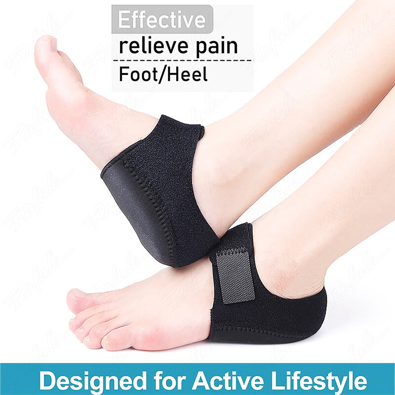 2 piezas para aliviar el dolor en el talón, almohadilla de Gel Plantar, calcetines para fascitis, para el cuidado de la piel del pie