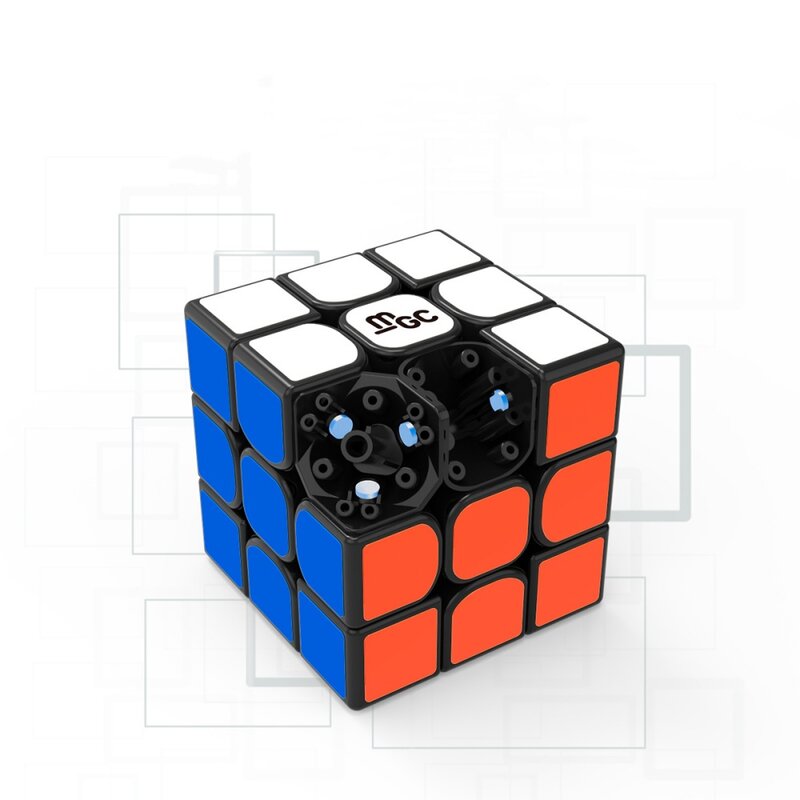 Yj mgc-大人用の磁気マジックキューブ,プロのスピードキューブ,黒いコアパズル,プロのキューブゲーム,3x3