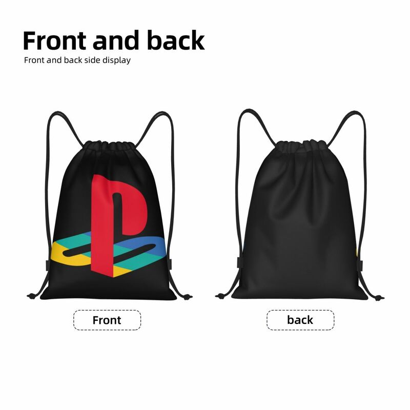 Playstations Drawstring Backpack Women Men Gym Sport Sackpack Foldable Game Gamer Gifts Shopping Bag Sack