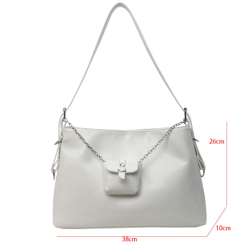 Вместительная сумка-мессенджер из мягкой кожи, роскошная Серебристая Женская сумочка на плечо с мини-кошельком для мелочи, шикарная универсальная дамская сумочка