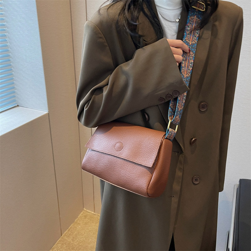 Massiv leder Einkaufstasche für Frauen 2024 neigen weibliche einfache Schulter Seiten tasche Qualität weibliche Handtaschen und Geldbörsen