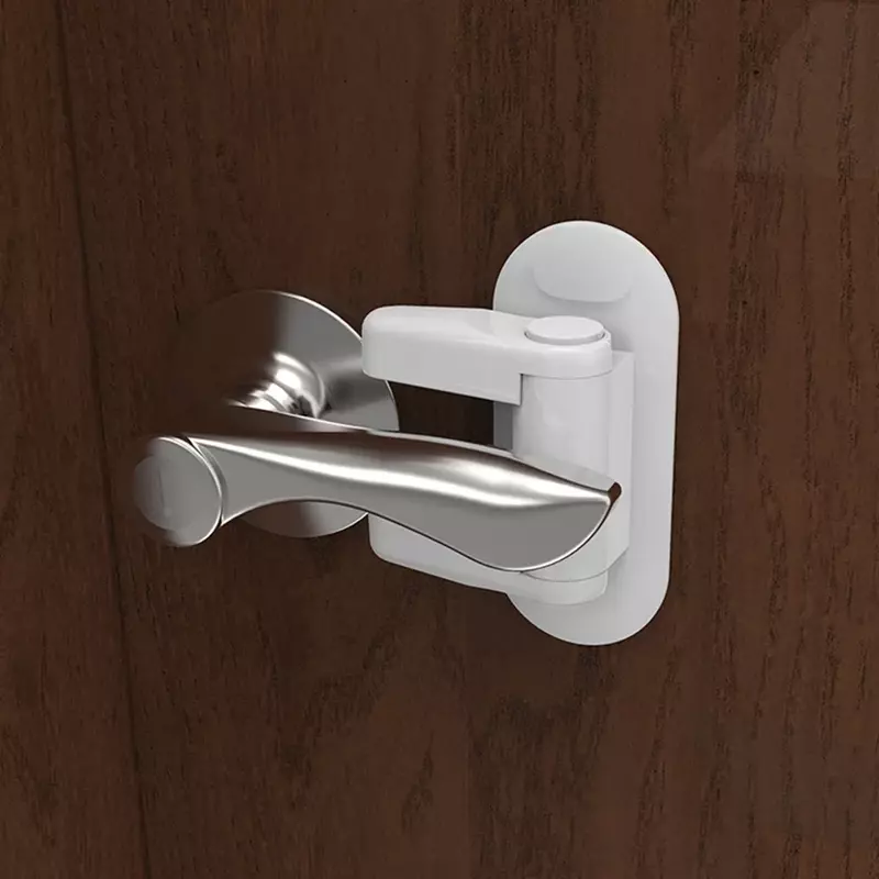 Universal Door Lever Lock Child Baby Safety Lock Rotation Proof Professional Door Adhesive Security Latch Multi-functional
