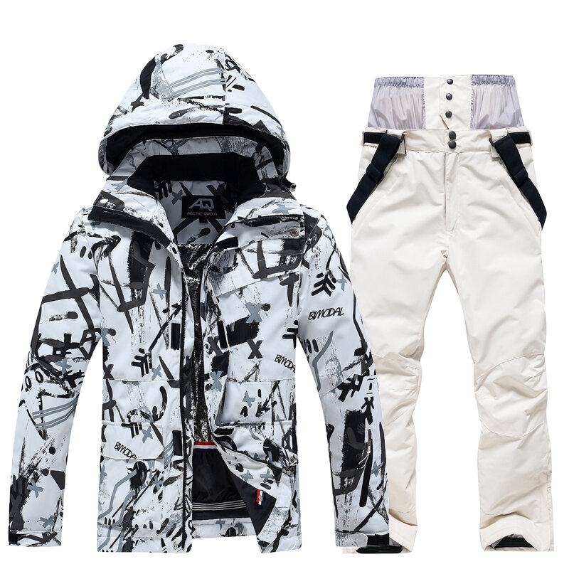 New Ski Suit Men Winter Snowsuits Warm Windproof Waterproof Outdoor Sports Ski Jackets and Pants Set Skiing Snowboarding Suit