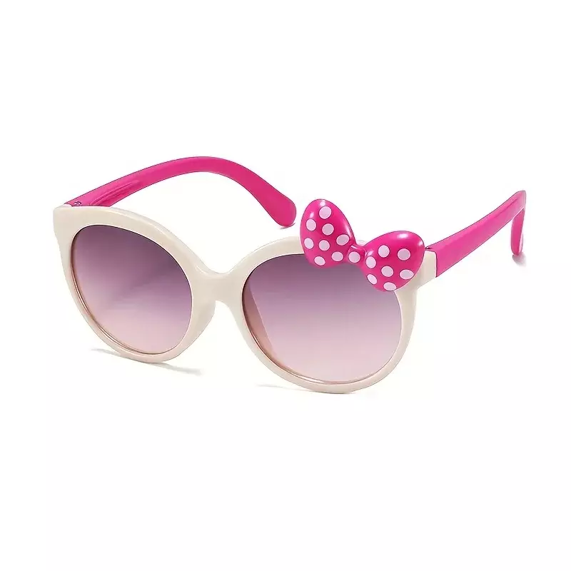 Cute Cartoon Bowknot Sunglasses, Girls Kids Children Sunshade Glasses For Climbing Outdoor Sports