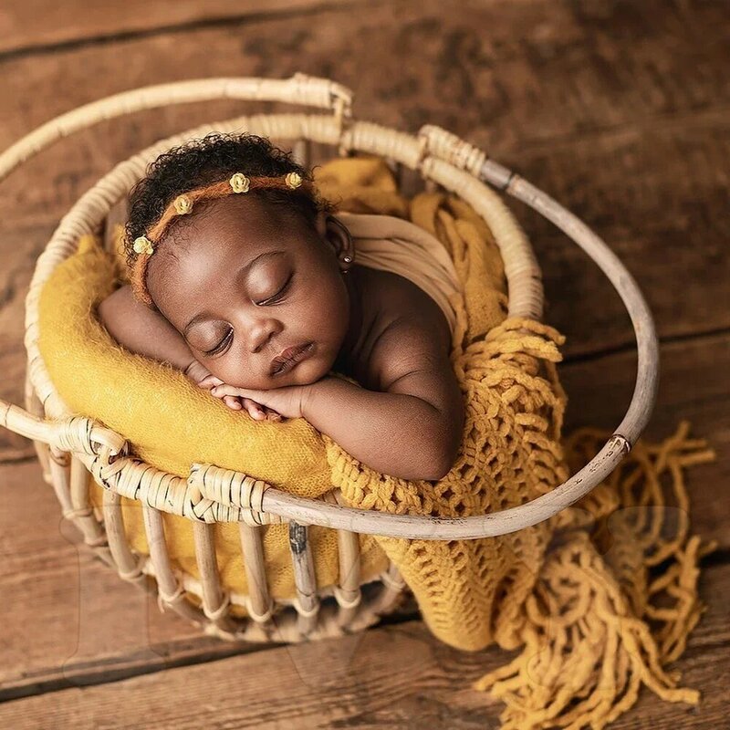 Newborn Photography Prop Accessories Soft Knitted Fringe Blanket Baby Photo Prop, Baby Blanket Children's Photo Props Filler