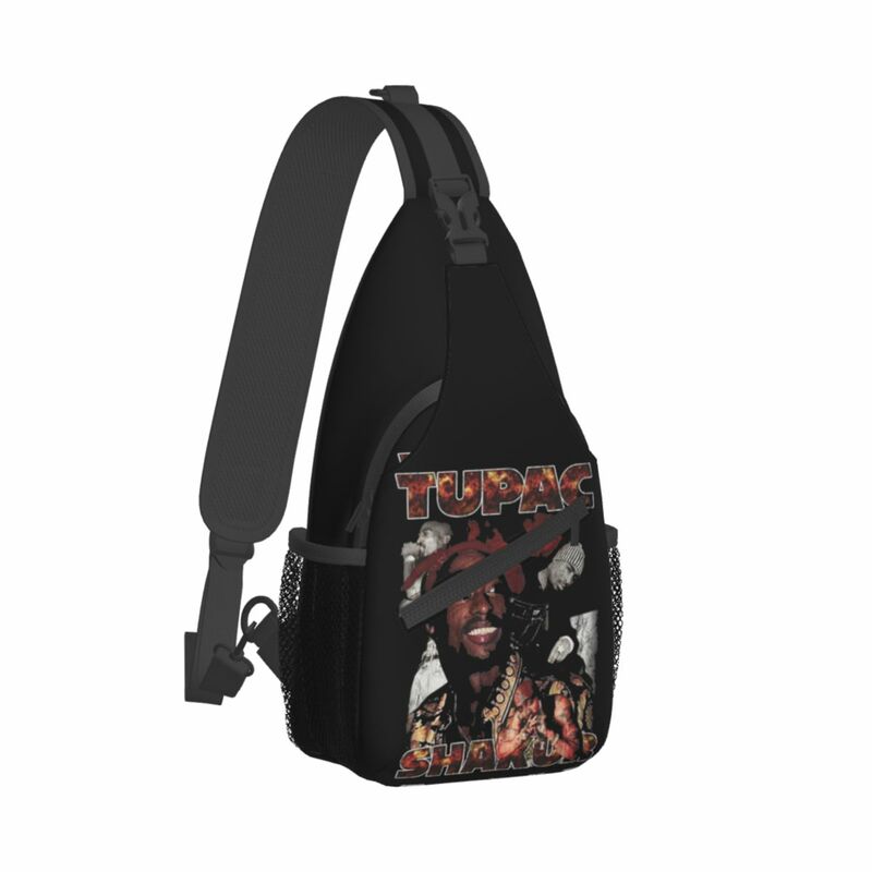 Tupac-Bolso cruzado de pecho pequeño, mochila de hombro de Hip Hop, mochila de día para viaje, senderismo y viaje, 2pac, Vintage, 90s