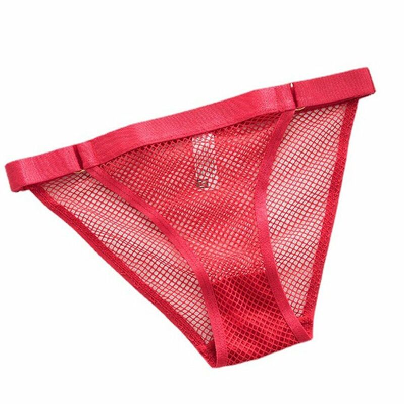 colors Hollow Out Mesh G-String Fashion Design Women  Lingerie Korean Style Underwear Low-Waist Thong T-Shaped Fishnet Panties