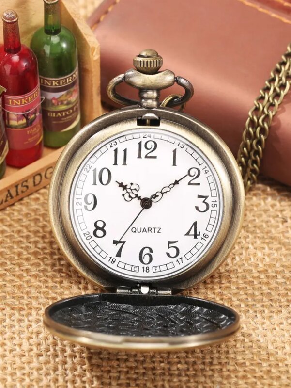 Bamboo leaves bamboo branches twigs retro pocket watch hanging decorations flip creative student exam elderly nostalgia