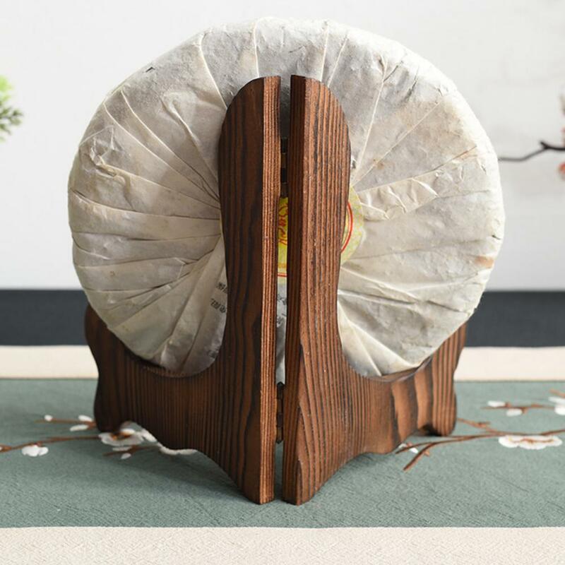 Drewniane naczynie w stylu Vintage stojak wystawowy zakrzywiona konstrukcja ręcznie składany talerz sztalugi talerz z ciastem herbacianym stojak kuchenny Bar wystrój domu