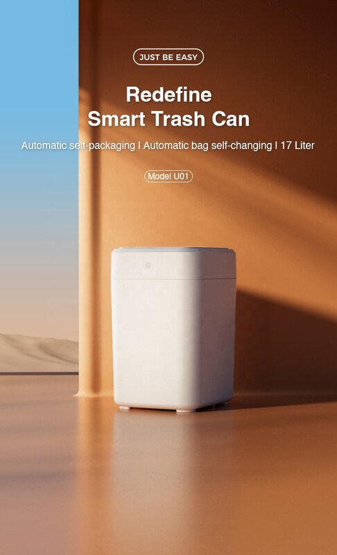Automatische Selbst verpackung Dichtung wechsel Sensor Induktion Smart Mülleimer Hände frei berührungs los 17l Jiabiyi justbeeasy