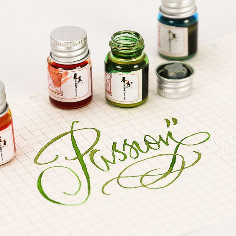 Caligrafia Pen Ink Set, Desenho Graffiti Fountain, Dip Pen Tintas, 24 cores, 7ml