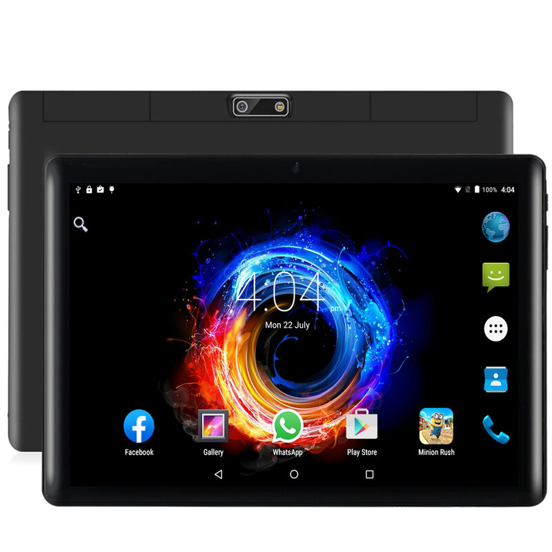 Tablet Android Google 10.1 inci, Tablet Pc Tablet panggilan telepon 3G WiFi SIM ganda RAM 4GB ROM 64GB