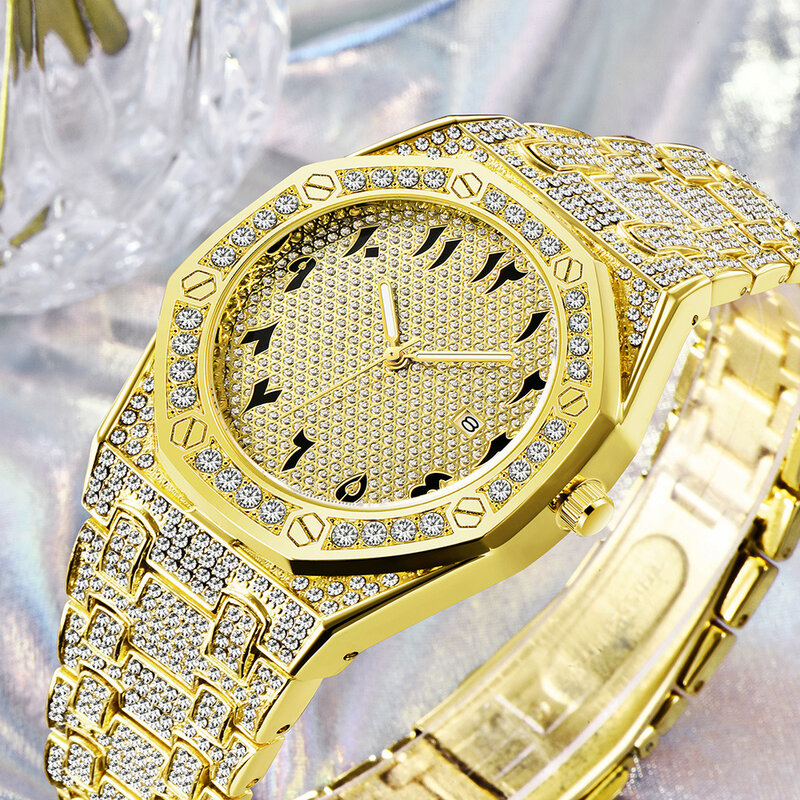 Nuovi fantastici orologi per uomo Top Brand Luxury Hip Hop Iced Out Diamond orologio maschile orologio da polso al quarzo Relogio Masculino Drop Shipping