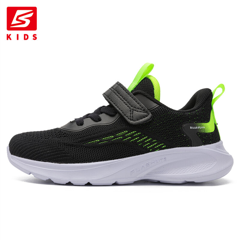 2023 Baasploa Kids Sneakers Lightweight Running Shoes for Children Mesh Breathable Sport Shoes Non-Slip Outdoor New Arrival