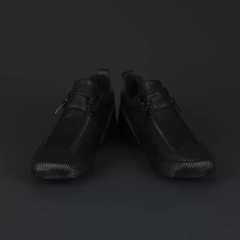 Zapatos de invierno de alta calidad para hombre, calzado informal de felpa, cálido, forrado, exterior, resistente al desgaste, zapatos planos, moda que combina con todo