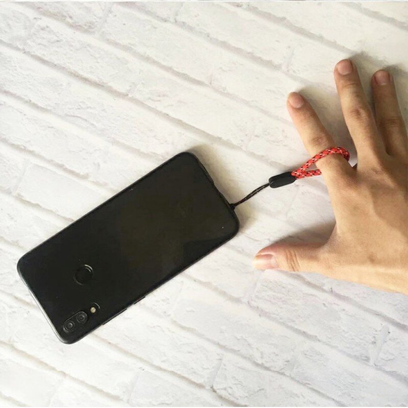 Skin Texture treccia telefono cordino collana cinturino da polso per iphone huawei redmi xiaomi Samsung Camera GoPro regola i supporti per corde