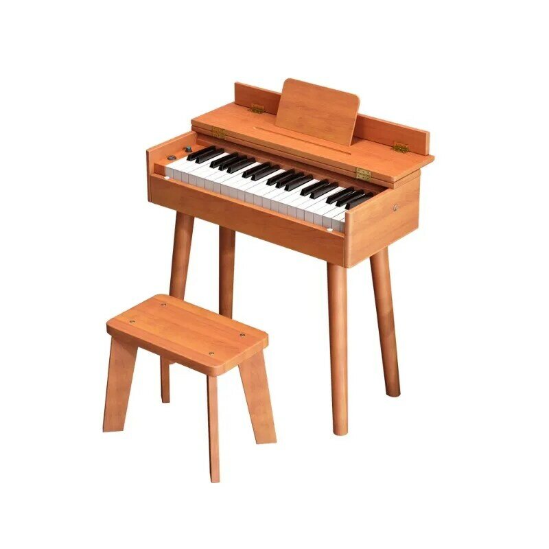 Pianoforte a coda per bambini di larghe dimensioni 37 tasti ragazzi e ragazze principianti scrivania in legno pianoforte elettronico giocattoli per bambini 1 giugno regalo.