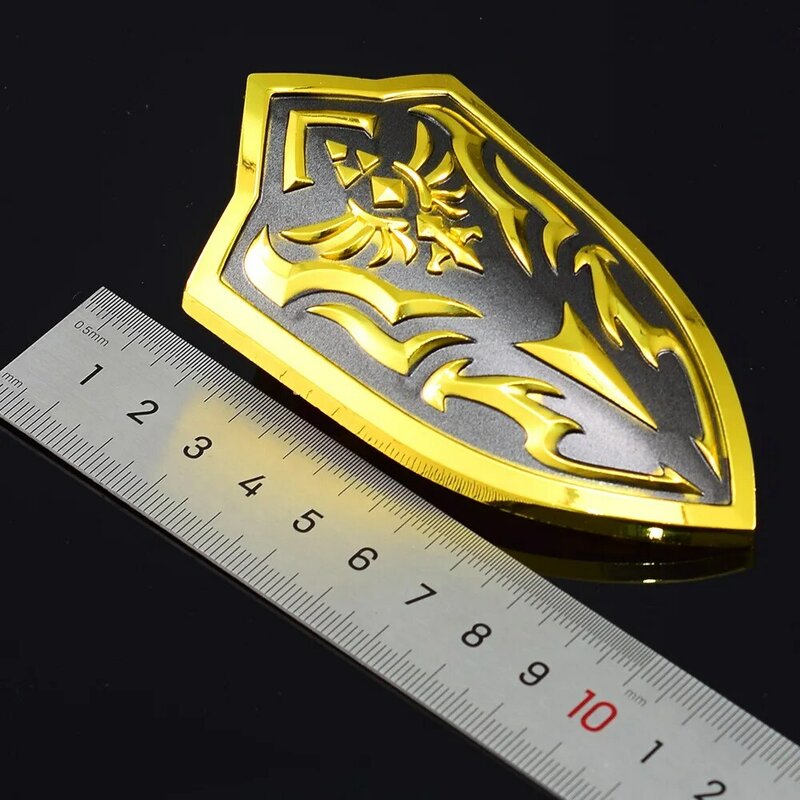 10cm Royal Shield Link LoZ Breath of the Wild Tears of the Kingdom periferiche di gioco 1:6 modelli di armatura in metallo artigianato collezione giocattolo