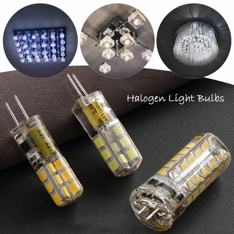Foco de luz blanca G4, lámpara halógena de repuesto, Bombilla regulable, bombillas halógenas