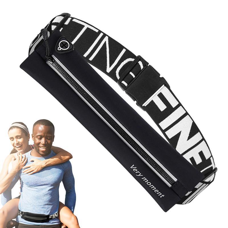Cinturón de correr delgado para mujeres y hombres, bolsa reflectante para correr, bolsa de Fitness ajustable para teléfono móvil de viaje