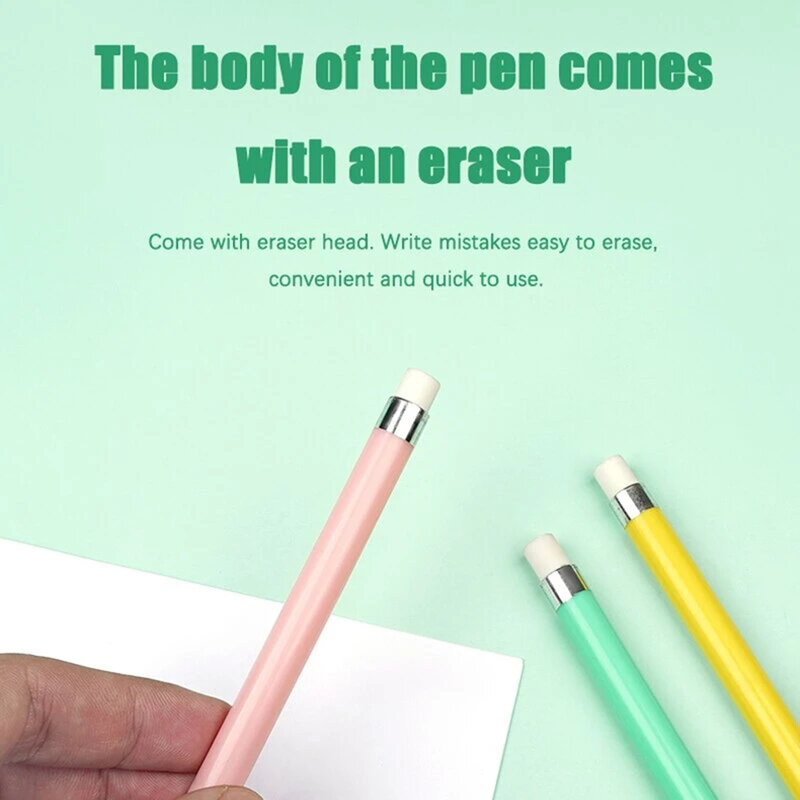 1/6PC 컬러 영원한 연필 리드 코어 착용 휴대용 교체 가능한 펜 문구 용품