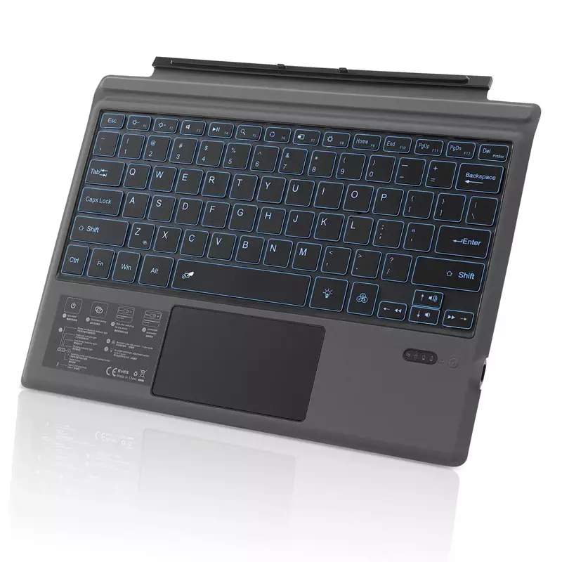 Tastiera Bluetooth Wireless per Microsoft Surface Pro 3 4 5 6 7 Pro 9 8 GO 12 3 tastiera Tablet con tastiera retroilluminata Touchpad