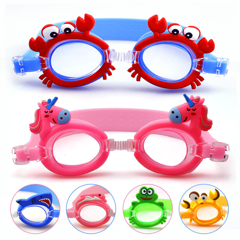 Niedliche wasserdichte Anti-Fog-Kinder schwimm brille lernen, Brille Baby-Cartoon-Spiegel mit verstellbaren Kinder schwimmen zu schwimmen