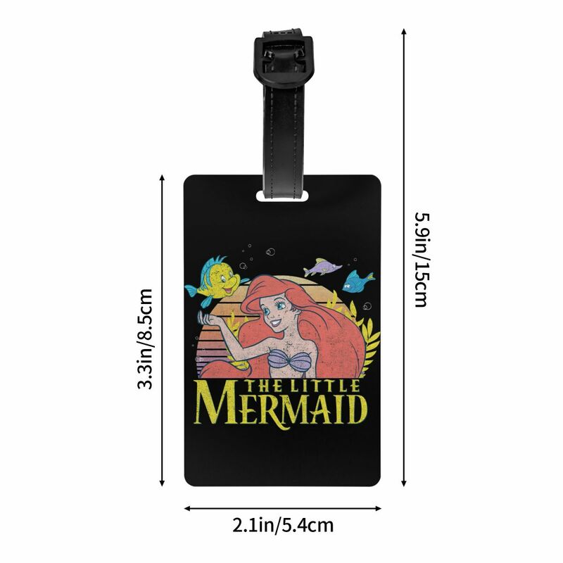 علامة أمتعة حورية البحر الصغيرة ، غطاء خصوصية ، بطاقة هوية الاسم ، بطاقة الأمتعة