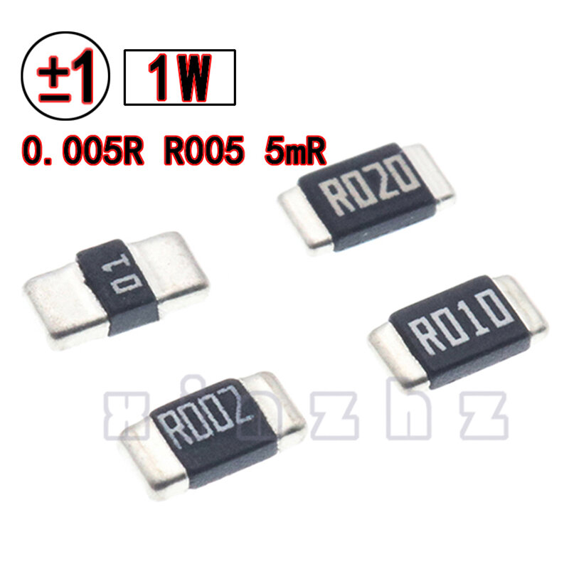 10 buah SMD 1206 CIP Resistor 1% Chip presisi tinggi 1W resistansi tetap 0.005R R005 5mR 5mΩ ohm